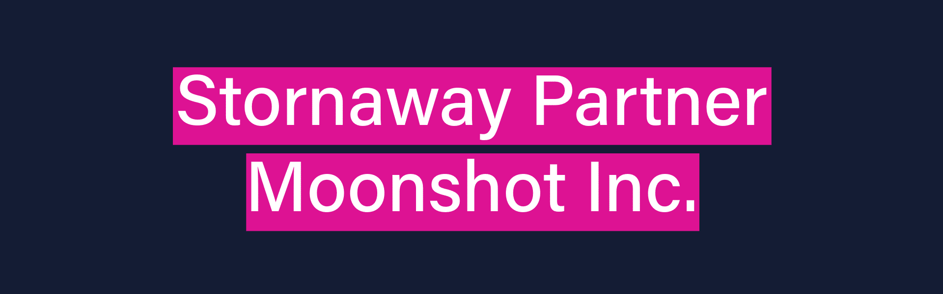 Stornaway Partner: Moonshot Inc.